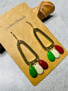 Boucles d’oreilles DIANE gouttes tricolores - Créations Uniques