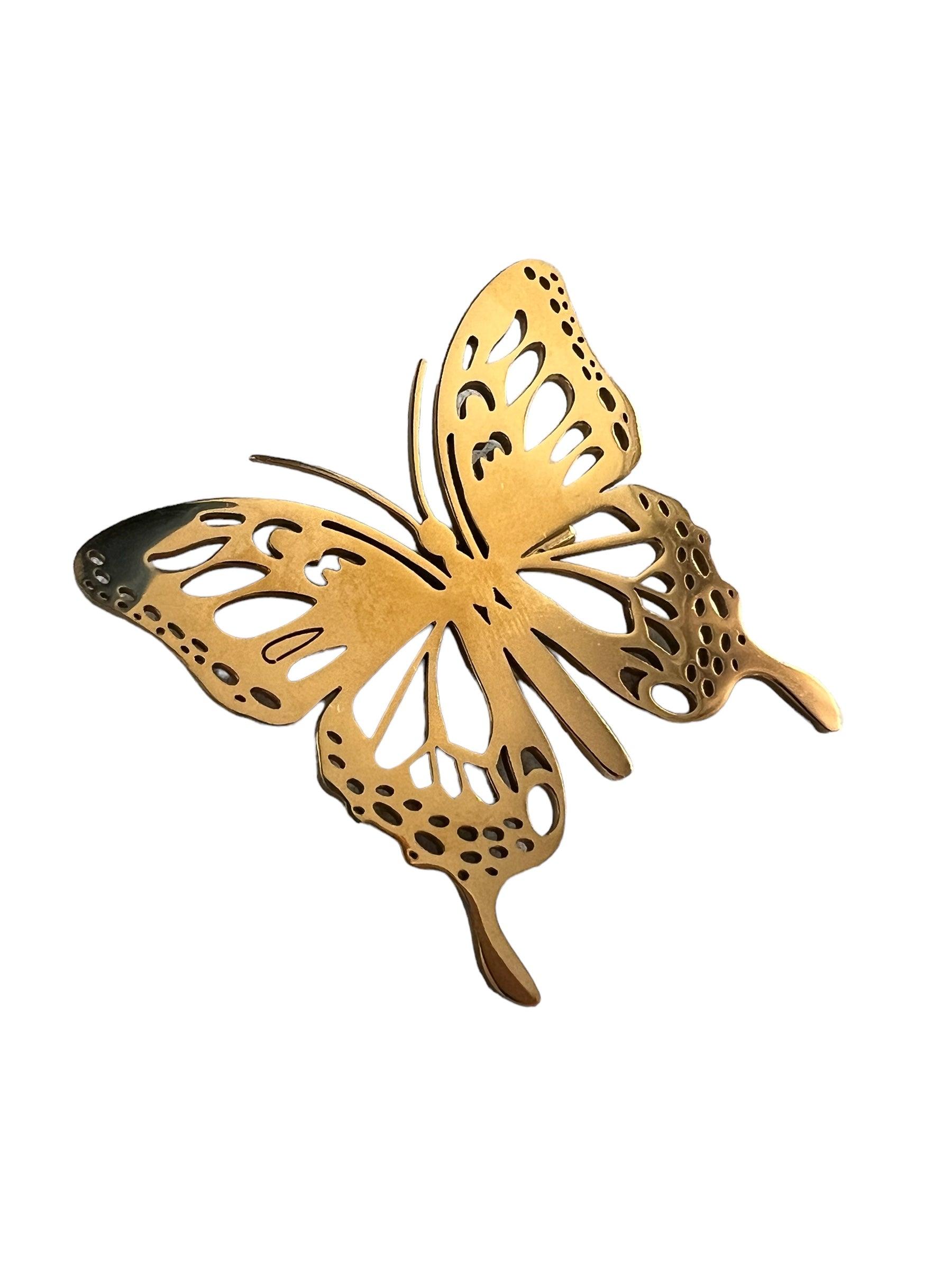 Broche dorée papillon GOLD BUTTERFLY