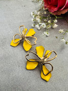 Boucles d’oreilles CELIA fleurs jaunes