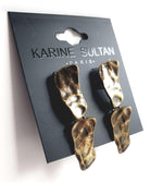 E57040 Boucles d'oreilles pendantes pavés - Karine Sultan