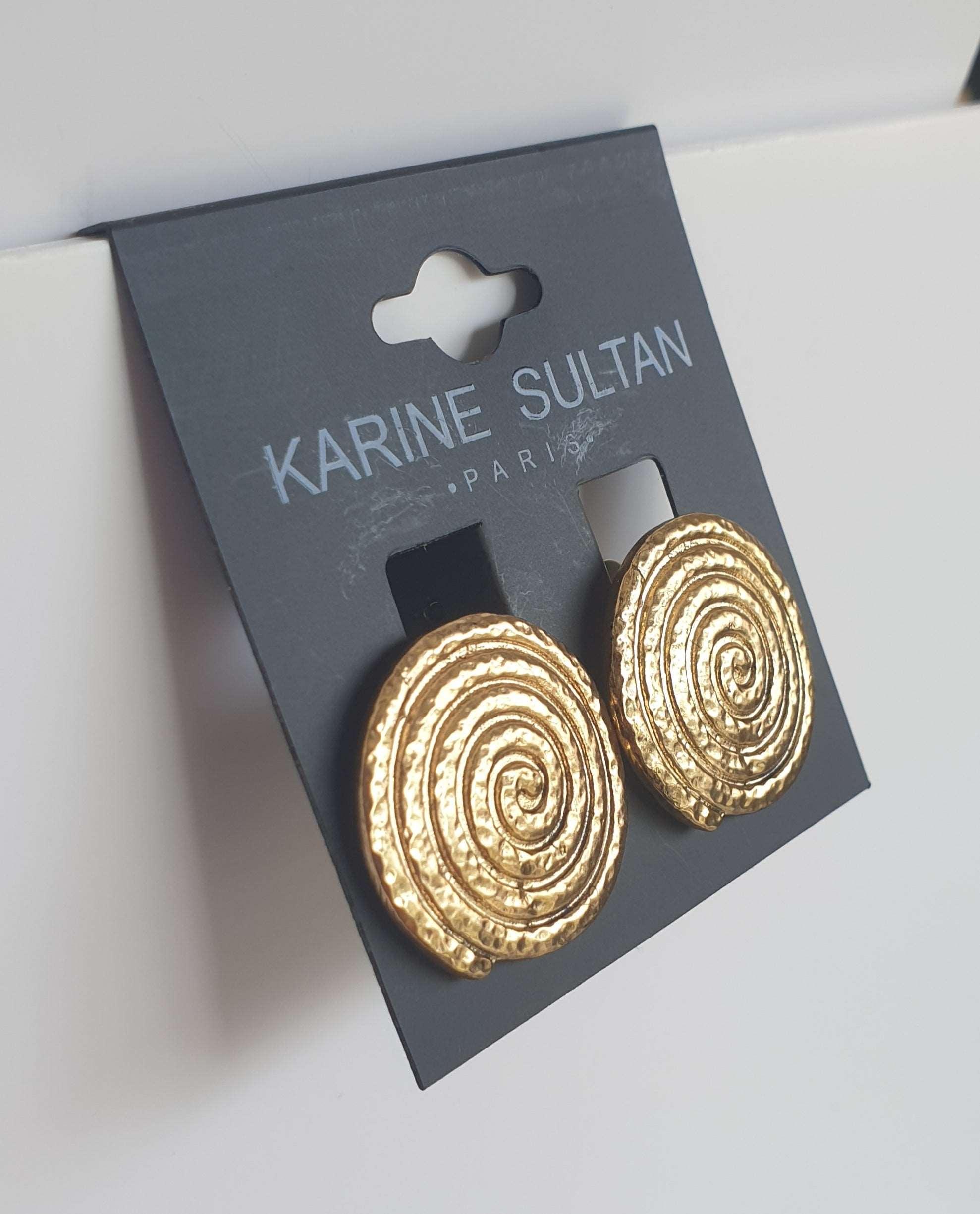 E62096 Boucles d'oreilles clips spirales spirales - Karine Sultan