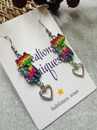 Boucles d’oreilles SOPHIE chats multicolores - Créations Uniques