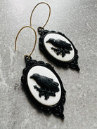 Boucles d’oreilles CORBEAUX NOIRS thème Halloween - Créations Uniques