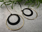 Boucles d’oreilles DELIA noires et dorées - Créations Uniques