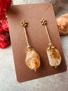 Boucles d’oreilles JULIET perles citrine