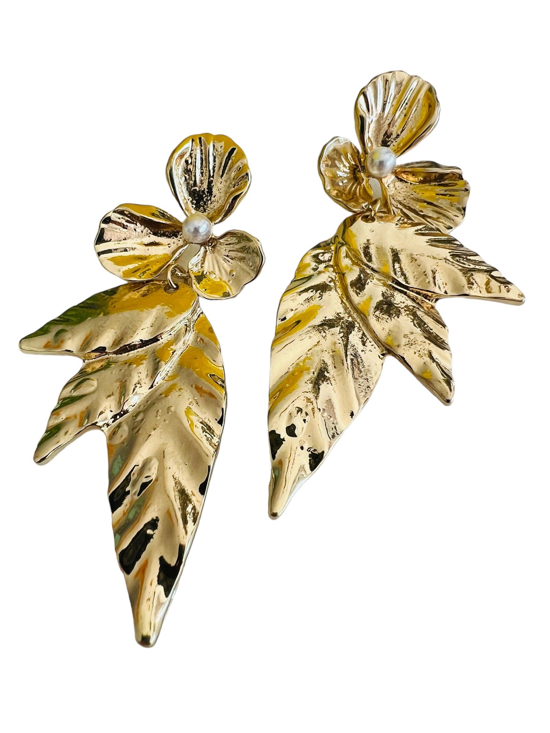 Boucles d’oreilles feuilles CANDELARIA