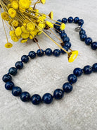 Collier chic ARTEMIS perles minérales bleu lapis