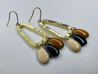 Boucles d’oreilles DIANE gouttes tricolores - Créations Uniques