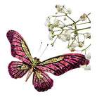 Broche CHARLYN grand papillon strass rose et violet