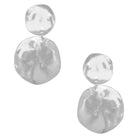 E56091 Boucles d'oreilles pendantes double disques - Karine Sultan