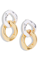 E70752 Boucles d'oreilles pendantes grosses mailles gourmettes - Karine Sultan