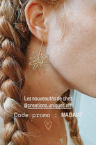 Boucles d’oreilles ORLANE soleil doré