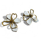 Boucles d’oreilles CELIA fleurs blanches