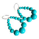 Boucles d’oreilles VINCIANE perles bleues turquoises- Créations Uniques