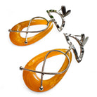 Boucles d’oreilles LILY-JANE gouttes résine orangée - Créations Uniques