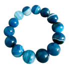 Bracelet perles BLEU AGATE