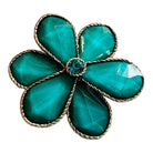 Broche LOUISE fleur émeraude