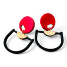 Boucles d’oreilles ELISA rouge et noir