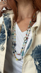 Collier JESS sautoir perles multicolores