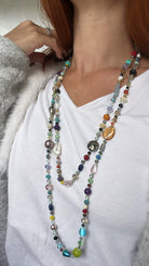 Collier sautoir CATE perles multicolores