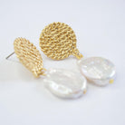 E71646 Boucles d'oreilles perle blanche - Karine Sultan