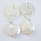 E71646 Boucles d'oreilles perle blanche - Karine Sultan