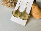 Boucles d’oreilles CHRISTELLE feuilles Ginkgo brillant