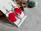 Boucles d’oreilles PAULINE tagua rouge - Créations Uniques