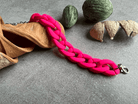 Bracelet EDDY maillons rose fluo