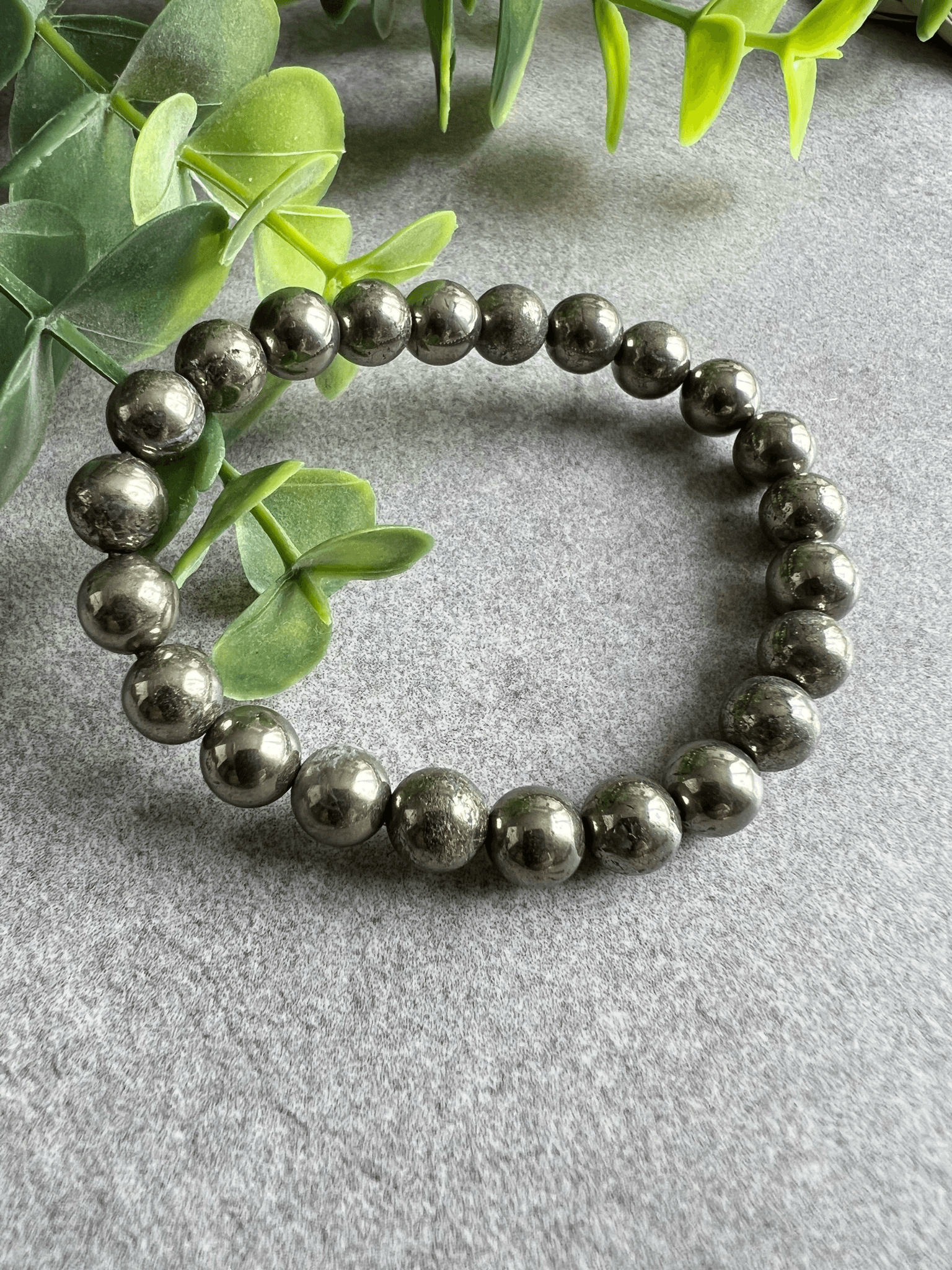 Bracelet CAGLIARI  - perles minérales Pyrite