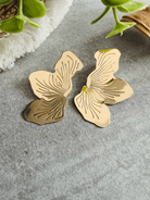 Boucles d’oreilles KAROLAINE feuilles dorées