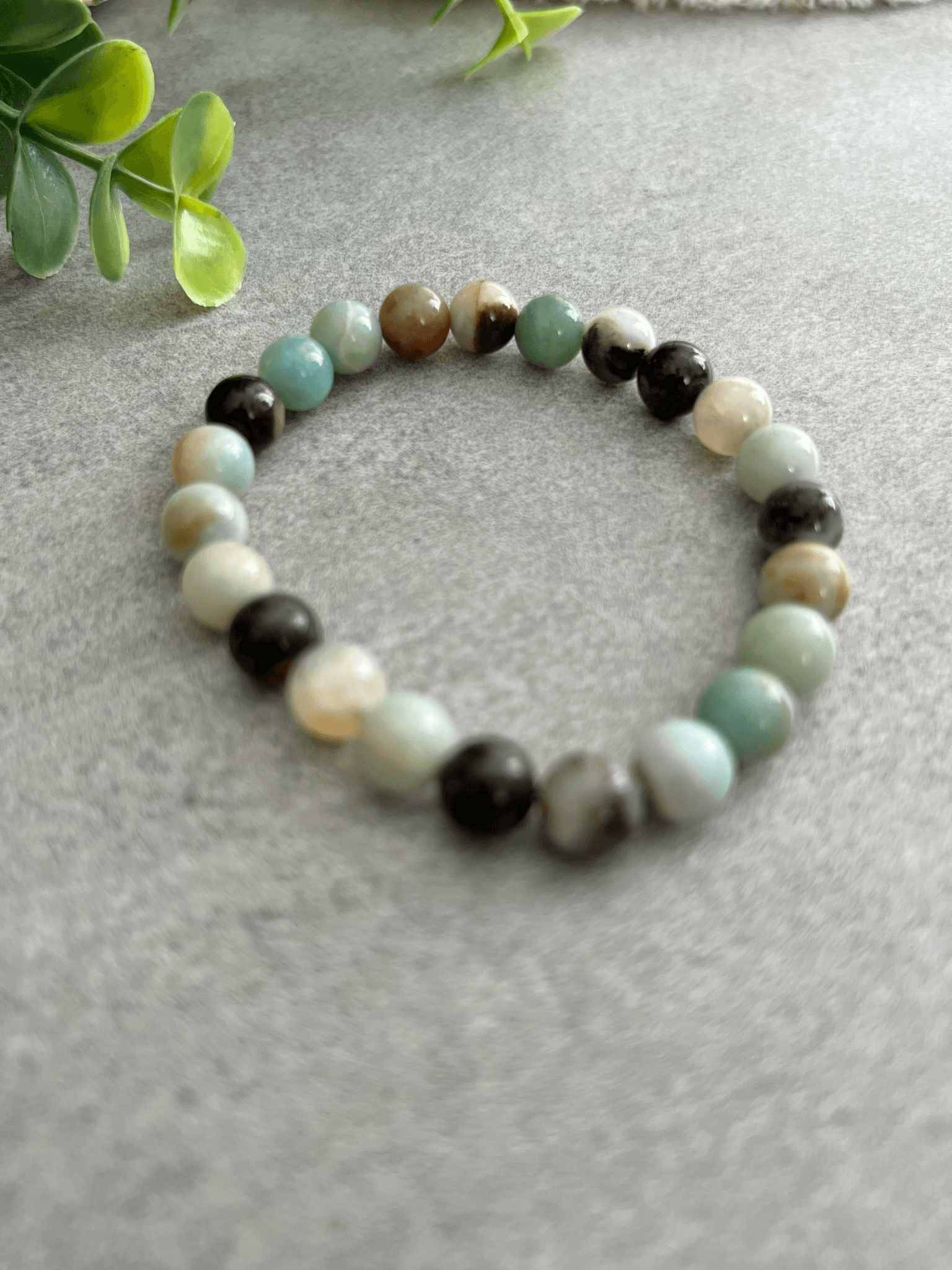 Bracelet PALERME - perles minérales Amazonite