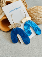 Boucles d’oreilles MURPHY résine bleue - Créations Uniques