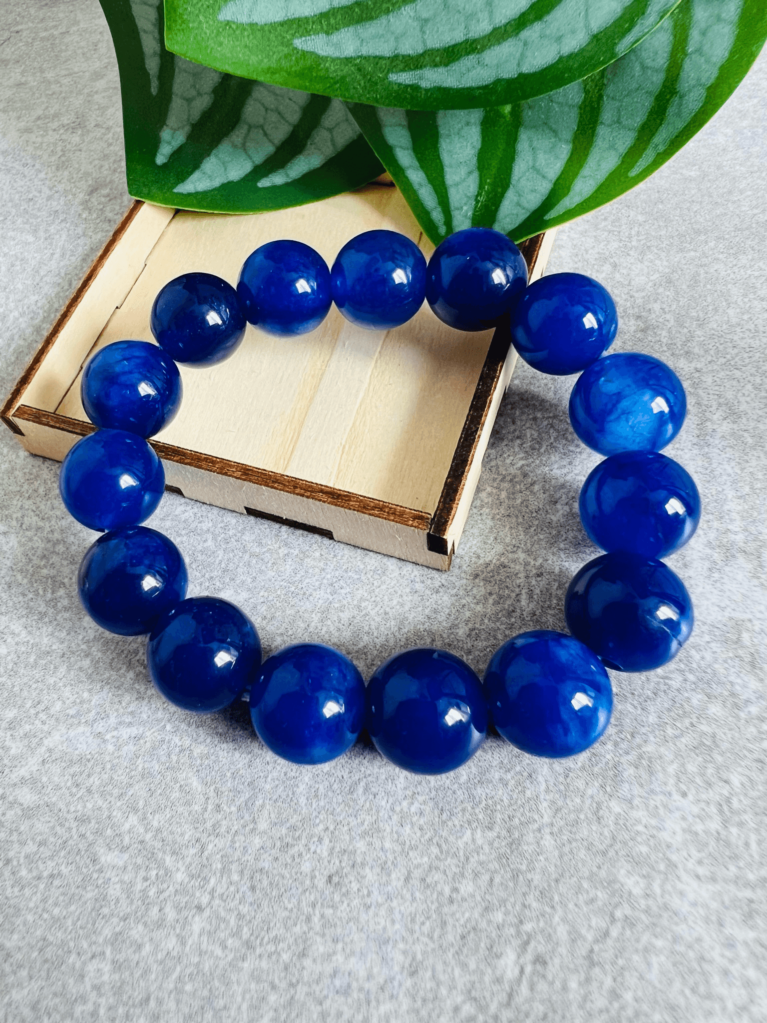 Bracelet perles BLEU NUIT