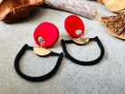 Boucles d’oreilles ELISA rouge et noir