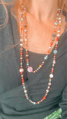 Collier MONIKA sautoir perles multicolores