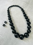 Collier SORAYA perles noires en bois