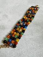 Bracelet DASHER perles multicolores 4 rangs